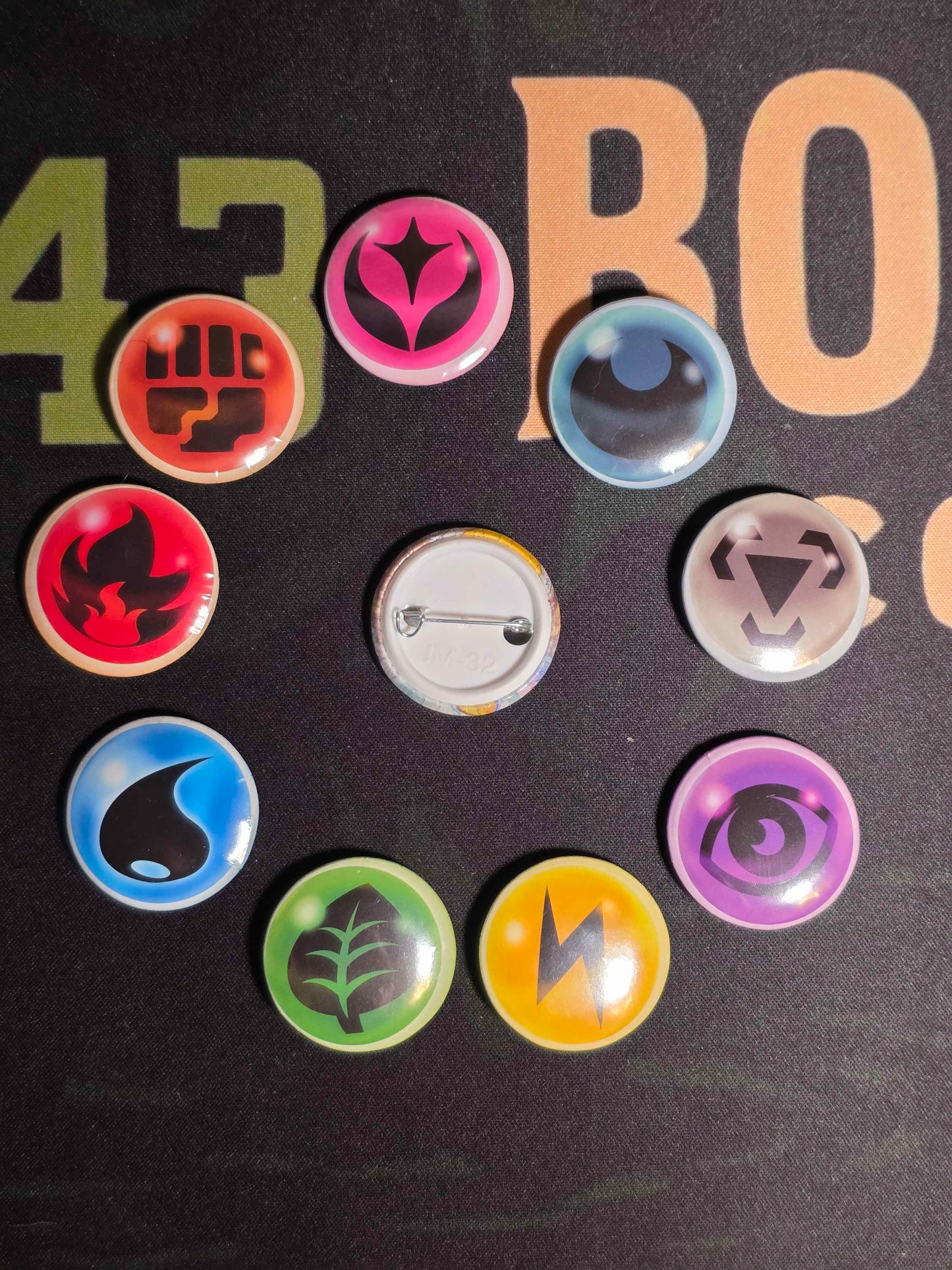 Bayou Boogeyman Buttons Bundle – 10-Pack Energy Buttons (Includes 1 Random Pokémon Button!)