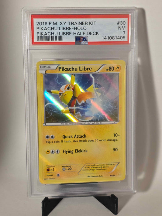 2016 Pokemon XY Trainer Kit #30 Pikachu Libre-Holo PSA 7