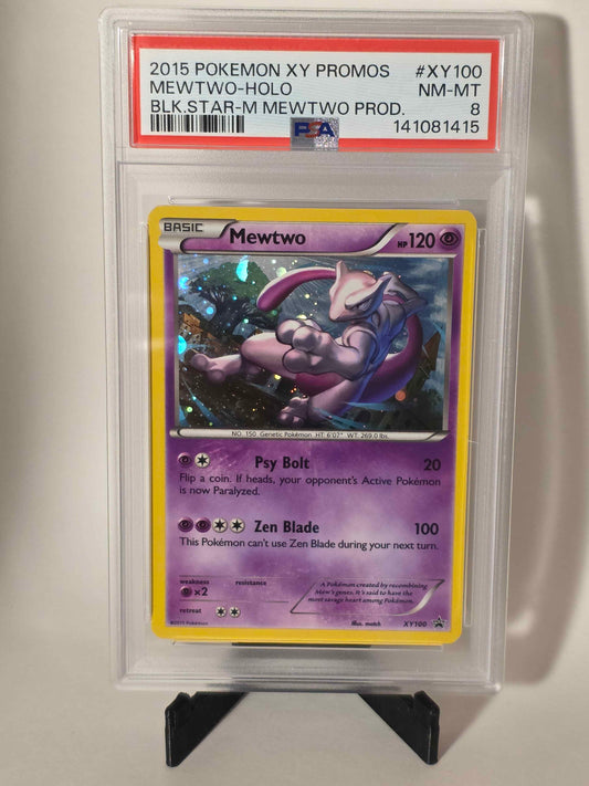 2015 Pokemon XY Promos #XY100 Mewtwo Blk Star-M Mewtwo Prod. PSA 8