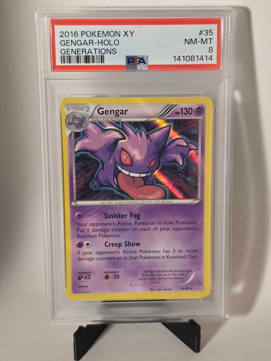 2016 Pokemon XY Generations #35 Gengar-Holo PSA 8
