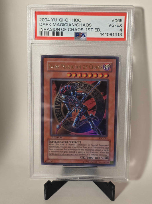 2004 Yu-Gi-Oh! IOC #065 Dark Magician/Chaos Invasion of Chaos-1st Ed. PSA 4