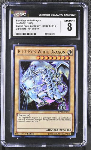 Blue-Eyes White Dragon DPBC-EN016 2015 Duelist Pack: Battle City Ultra Rare 1st Edition CGC 8 POP 1
