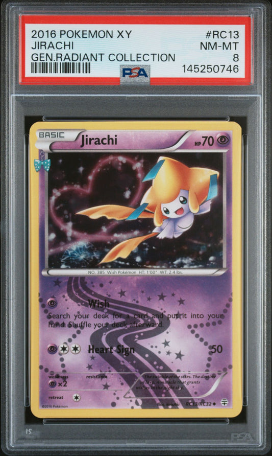 2016 POKEMON XY GENERATIONS RADIANT COLL #RC13 JIRACHI PSA 8