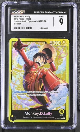 Monkey D. Luffy One Piece Starter Deck: Egghead - ST29-001 CGC 9