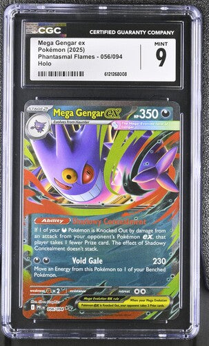 Mega Gengar ex 056/094 2025 Phantasmal Flames CGC 9