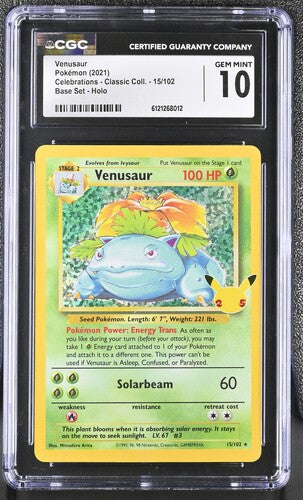 Venusaur 15/102 2021 Celebrations - Classic Collection Rare Base Set Holo CGC 10